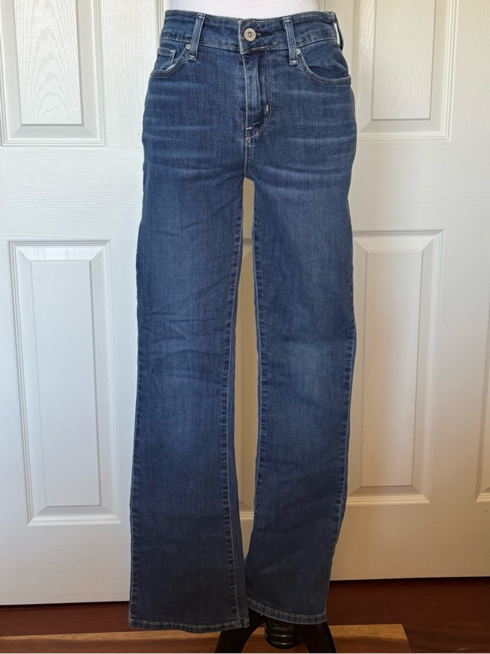 Signature Mid Rise Bootcut by Levi Strauss Dark Blue Flare Jeans
